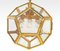 Art Nouveau Austrian Brass and Glass Dodecahedron Lamp attributed to Adolf Loos, 1900s, Image 2