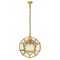 Art Nouveau Austrian Brass and Glass Dodecahedron Lamp attributed to Adolf Loos, 1900s, Image 1