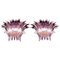 Brass Mounted Pink Palmette Sconces, 1990s, Set of 2 1