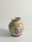 Swedish Folk Art Bulb Vase with Floral Motif by Maggie Wibom for Bo Fajans, 1930s 3