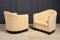 Art Deco Armchairs in Cream Fabric & Wooden Structure, 1930s, Set of 2 2