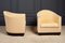 Art Deco Armchairs in Cream Fabric & Wooden Structure, 1930s, Set of 2 3