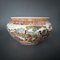 Early 20th Century Satsuma Flowerpot with Red Signature Warrior Decoration 3