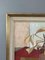Foglie d'autunno, dipinto a olio, anni '50, con cornice, Immagine 5
