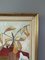 Foglie d'autunno, dipinto a olio, anni '50, con cornice, Immagine 6