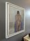 Desnudo en silla morada, años 50, pintura al óleo, con marco, Imagen 5