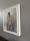 Desnudo en silla morada, años 50, pintura al óleo, con marco, Imagen 4