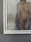 Desnudo en silla morada, años 50, pintura al óleo, con marco, Imagen 9