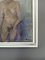 Desnudo en silla morada, años 50, pintura al óleo, con marco, Imagen 8