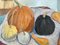 Le zucche, dipinto ad olio, anni '50, con cornice, Immagine 11