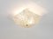 Square Brass & Textured Glass Ceiling Light attributed to J. T. Kalmar for Kalmar, 1950s 6