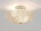 Square Brass & Textured Glass Ceiling Light attributed to J. T. Kalmar for Kalmar, 1950s 4
