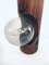 Brutalist Wooden Table or Wall Lamp attributed to Temde Leuchten, Switzerland, 1960s 2