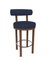 Collector Modern Moca Bar Chair in Safire 11 Fabric and Smoked Oak by Studio Rig 3
