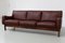 Sofá danés moderno de cuero y palisandro de Eran, años 60, Imagen 1