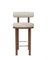 Collector Modern Moca Bar Chair in Graphite Ivory Fabric and Smoked Oak by Studio Rig 3