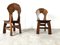 Brutalistische Vintage Esszimmerstühle aus Holz, 1960er, 6er Set 2
