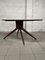 Oval Dining Table in Beech Wood and Glass, 1950s 4