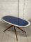 Oval Dining Table in Beech Wood and Glass, 1950s 16