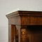 Charles X Console with Inlays in Walnut & White Marble, Italy, 1800s 6