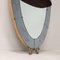 Italienischer Vintage Spiegel mit Glas & Holz, 1950er 9
