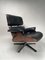 Lounge Chair in Black Leather by Charles Eames for Herman Miller, 1956, Image 2