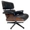 Lounge Chair in Black Leather by Charles Eames for Herman Miller, 1956, Image 1