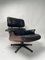 Lounge Chair in Black Leather by Charles Eames for Herman Miller, 1956, Image 3