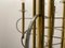 Lampadario Architectural in ottone e metallo cromato di Gaetano Sciolari, anni '70, Immagine 12