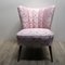 Chaise Cocktail Vintage Rose avec Pieds en Bois 7