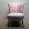 Vintage Pink Cocktail Chair with Wooden Legs 7