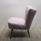 Vintage Pink Cocktail Chair with Wooden Legs 10
