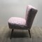 Vintage Pink Cocktail Chair mit Holzbeinen 6