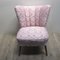 Vintage Pink Cocktail Chair with Wooden Legs, Image 2
