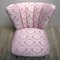 Vintage Pink Cocktail Chair with Wooden Legs, Image 3