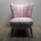 Vintage Pink Cocktail Chair mit Holzbeinen 1