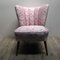 Vintage Pink Cocktail Chair with Wooden Legs 1