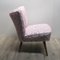 Vintage Pink Cocktail Chair with Wooden Legs 4