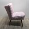 Vintage Pink Cocktail Chair with Wooden Legs, Image 4