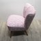 Mid-Century Pink Cocktail Chair with Wooden Legs, Image 5