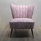 Mid-Century Pink Cocktail Chair with Wooden Legs, Image 11