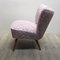 Mid-Century Pink Cocktail Chair with Wooden Legs 4