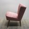 Mid-Century Pink Cocktail Chair with Slanted Legs, Image 8