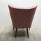 Mid-Century Pink Cocktail Chair with Slanted Legs 6