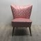 Mid-Century Pink Cocktail Chair with Slanted Legs 3