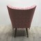 Mid-Century Pink Cocktail Chair with Slanted Legs 5