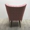 Mid-Century Pink Cocktail Chair with Slanted Legs, Image 5