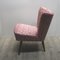 Chaise Cocktail Mid-Century Rose avec Pieds Inclinés 9