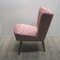 Mid-Century Pink Cocktail Chair with Slanted Legs, Image 9