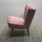 Mid-Century Pink Cocktail Chair with Slanted Legs, Image 10